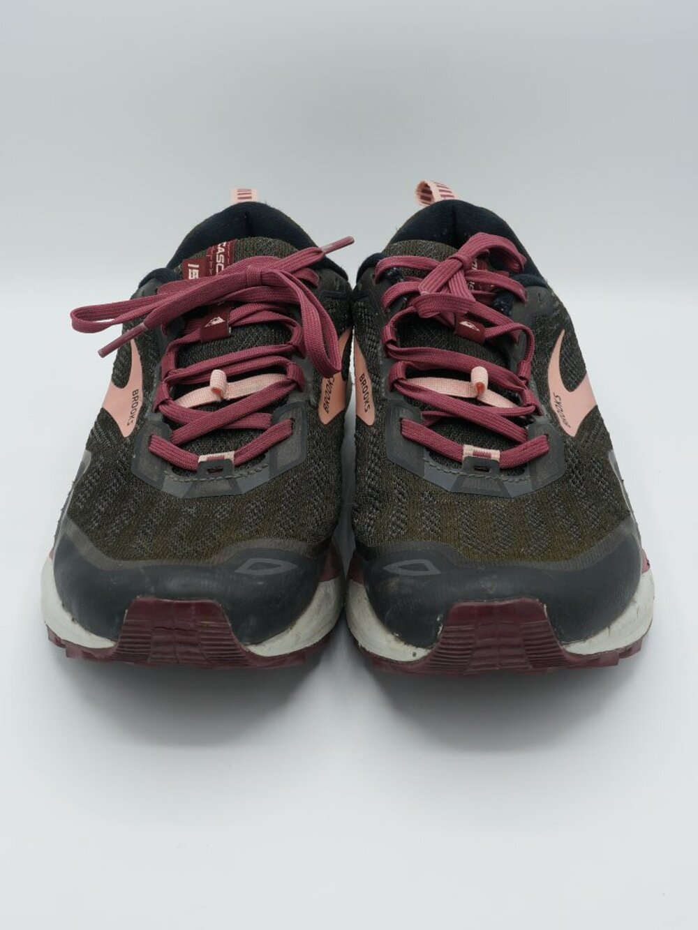 Brooks Cascadia 15 Women's Size 8.5 Olive Green Pink Trail Running Shoes - Picture 6 of 10